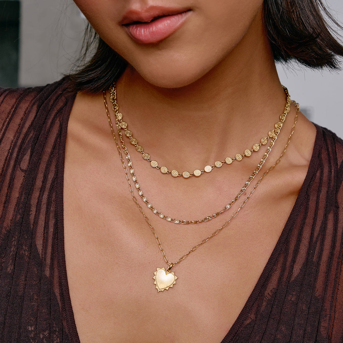Queen Of Hearts Gold Necklace