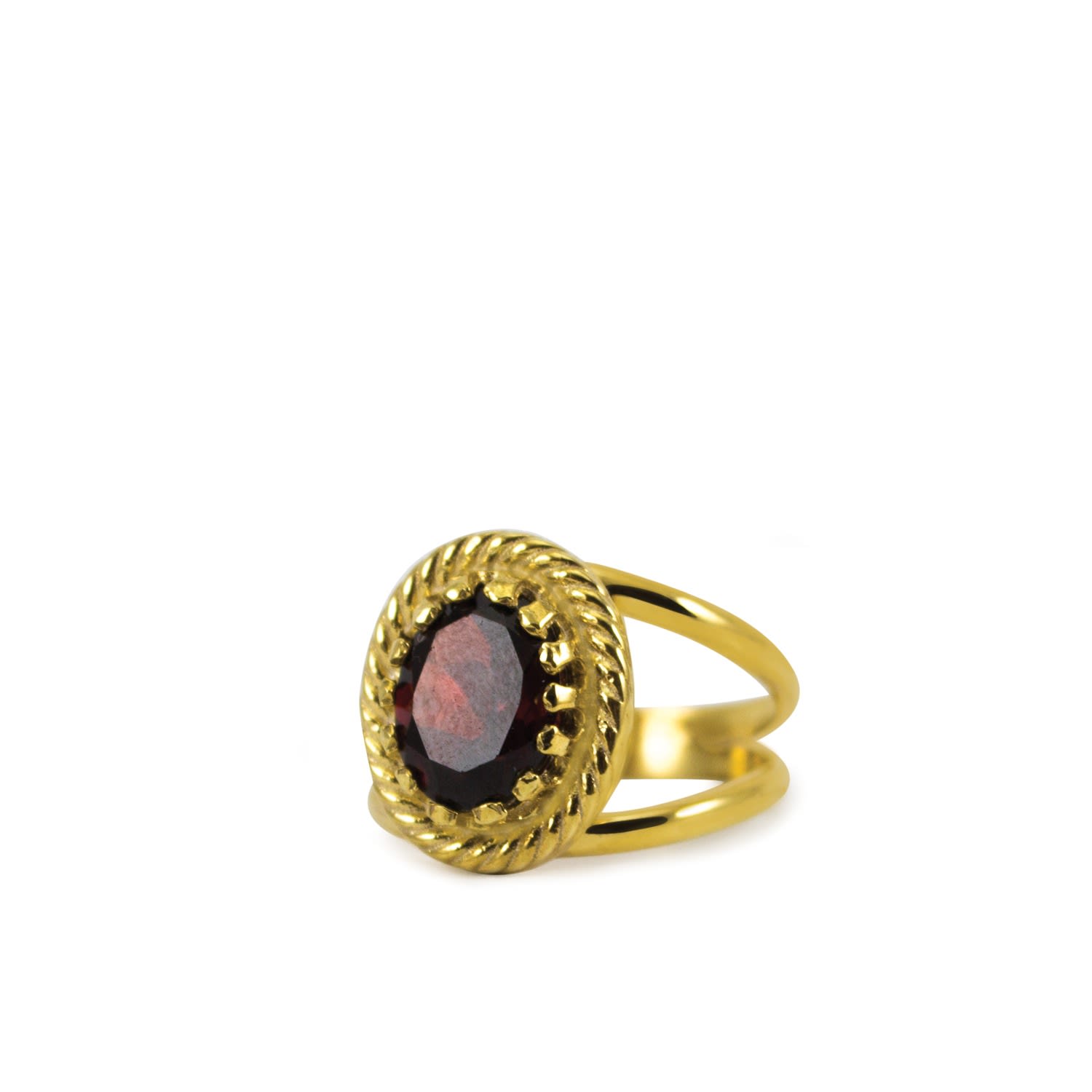 Luccichio Garnet Stacking Ring