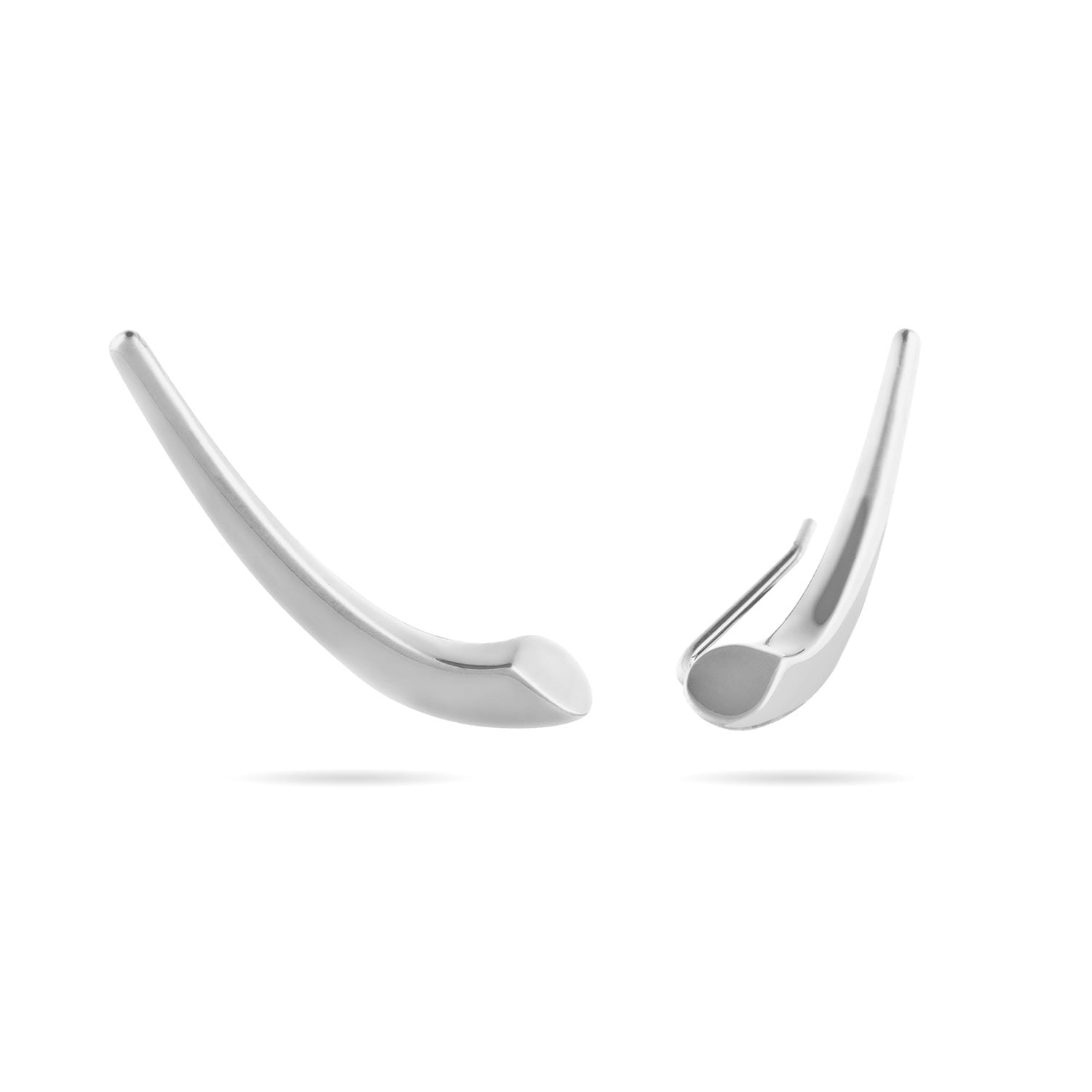 Waterdrop Ear Climber - Silver