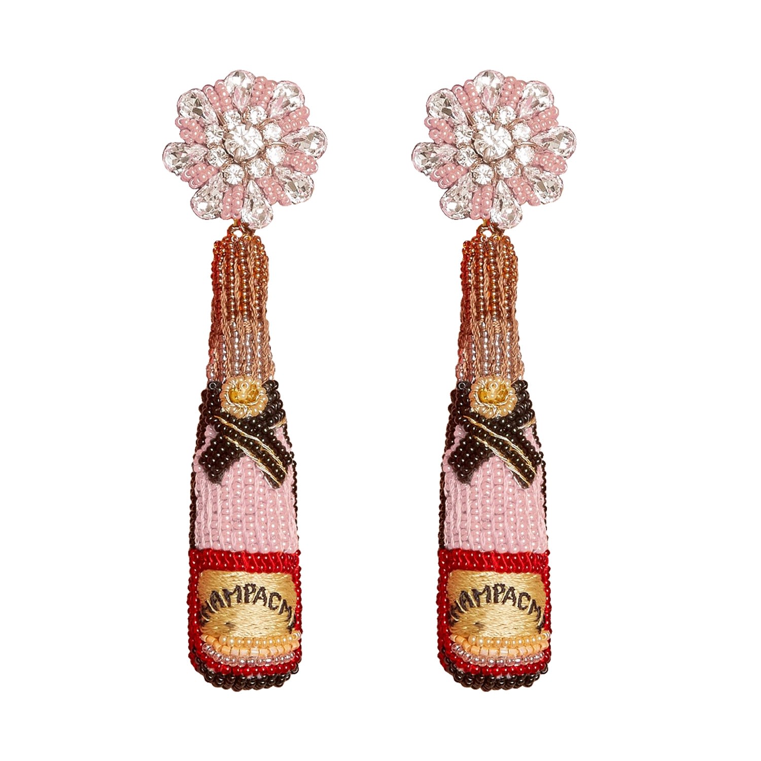 Rose Champagne Earrings Blush