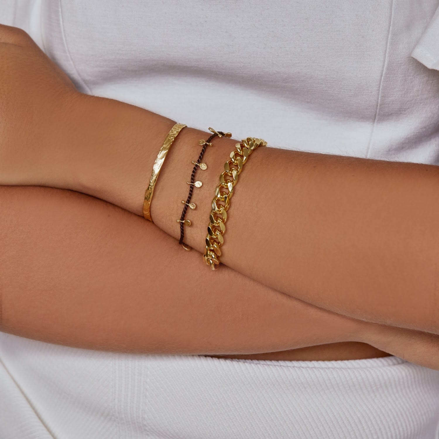 Helios Gold Cuff Bracelet