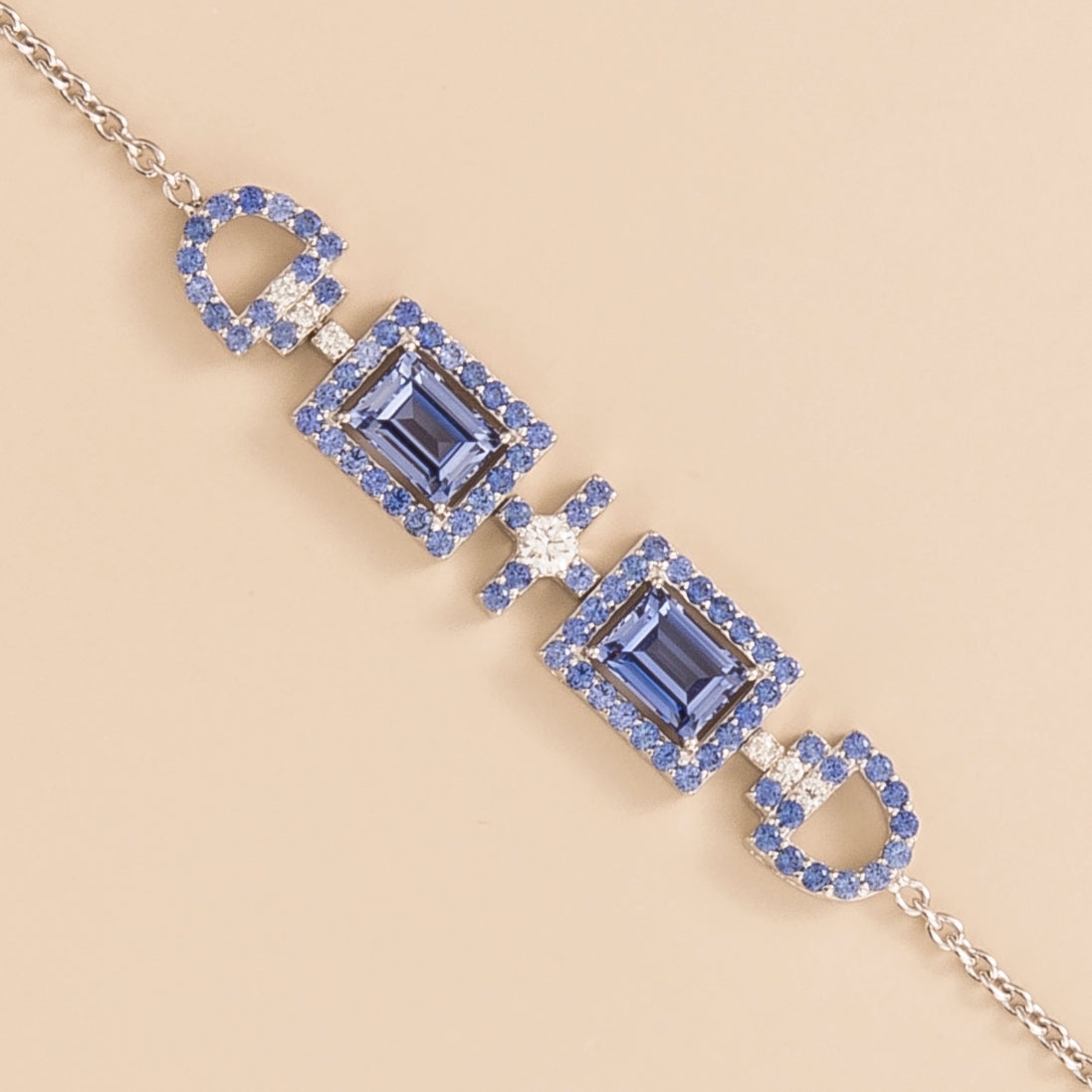 Ciceris Bracelet In Ceylon Blue Sapphire & Diamond