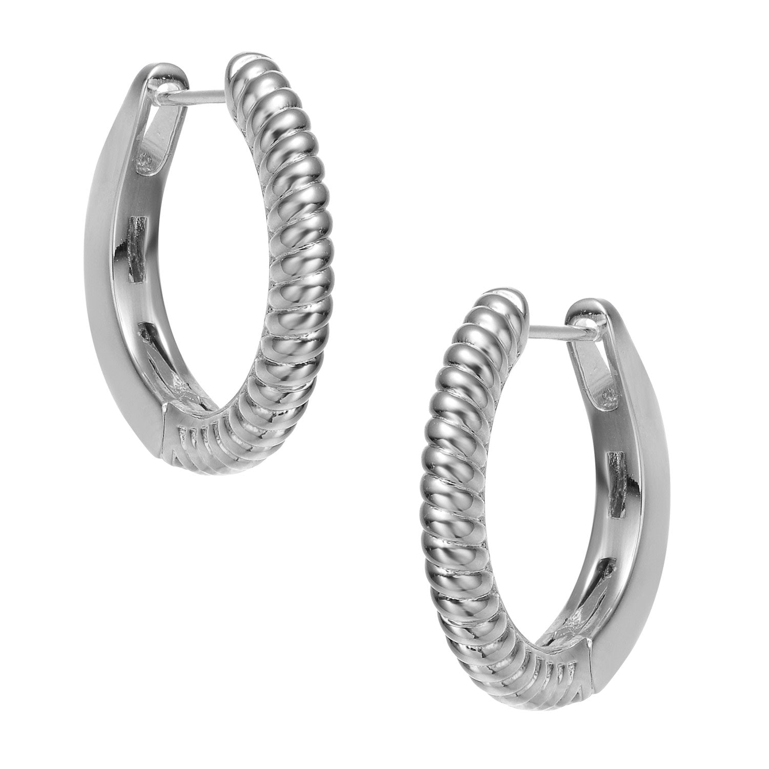 Elegant White Gold Plated Small Hoop Earrings
