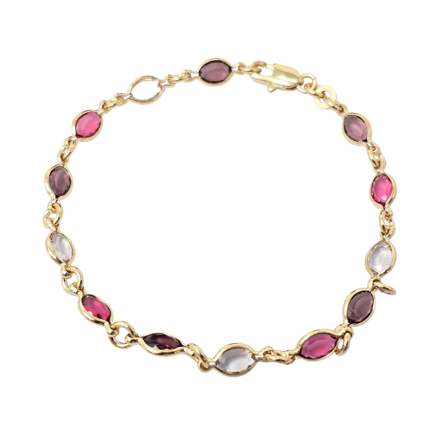 Radiant Multi Gemstone Crystal Bracelet