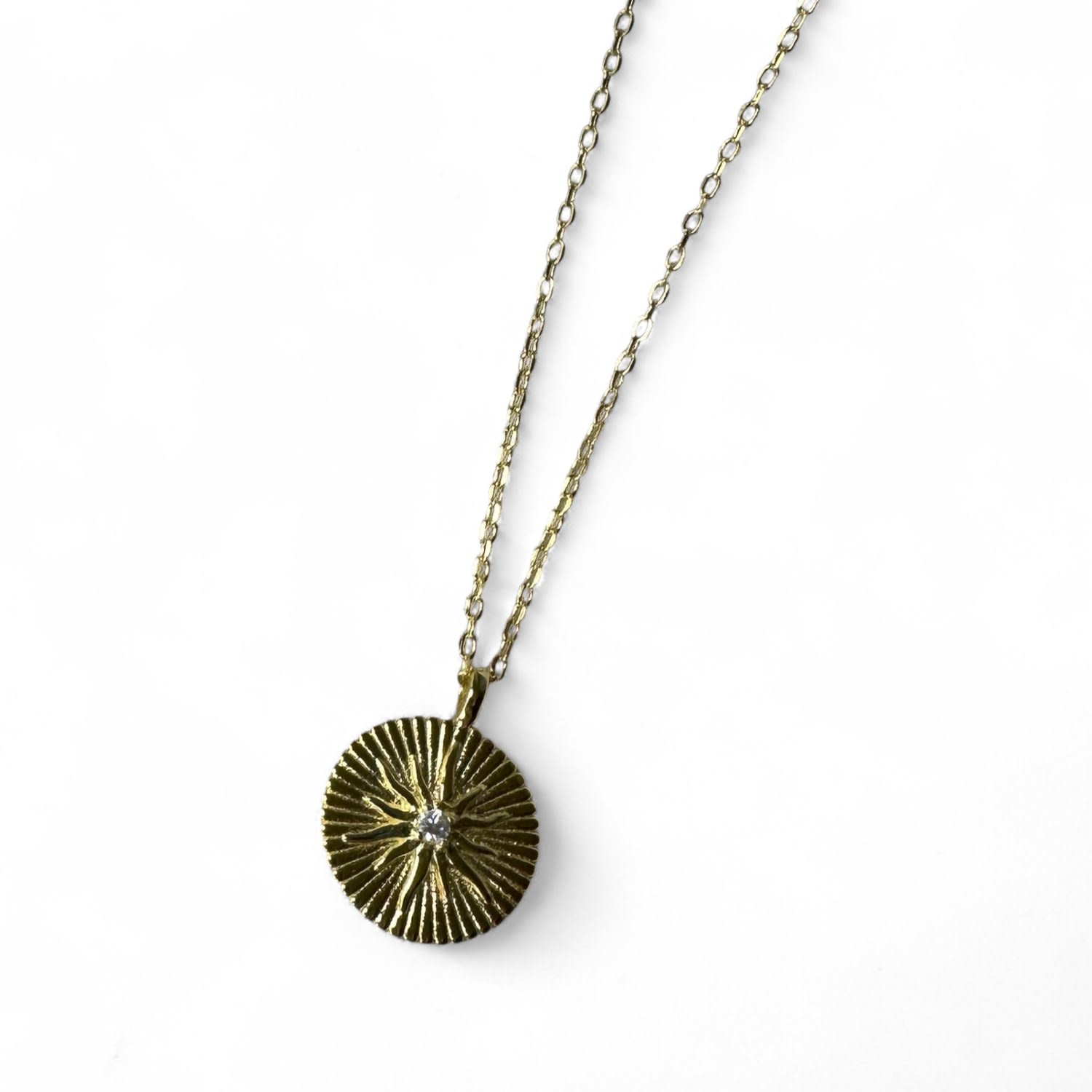 Radiant Star Pendant Necklace Gold Plated Silver
