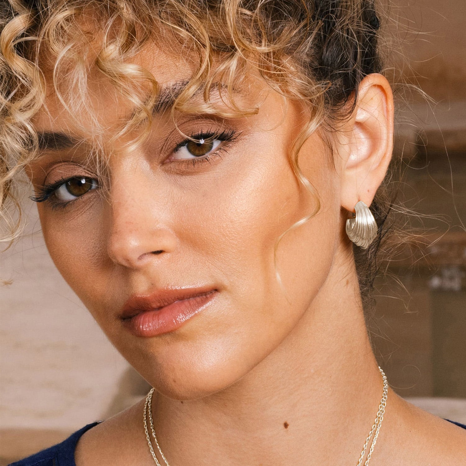 Rae Hoop Earrings Silver