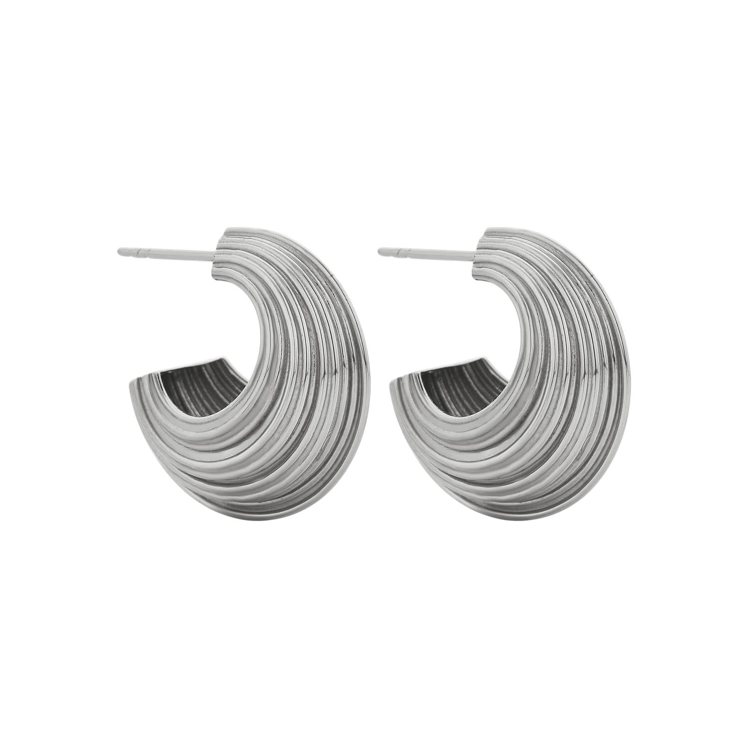 Rae Hoop Earrings Silver