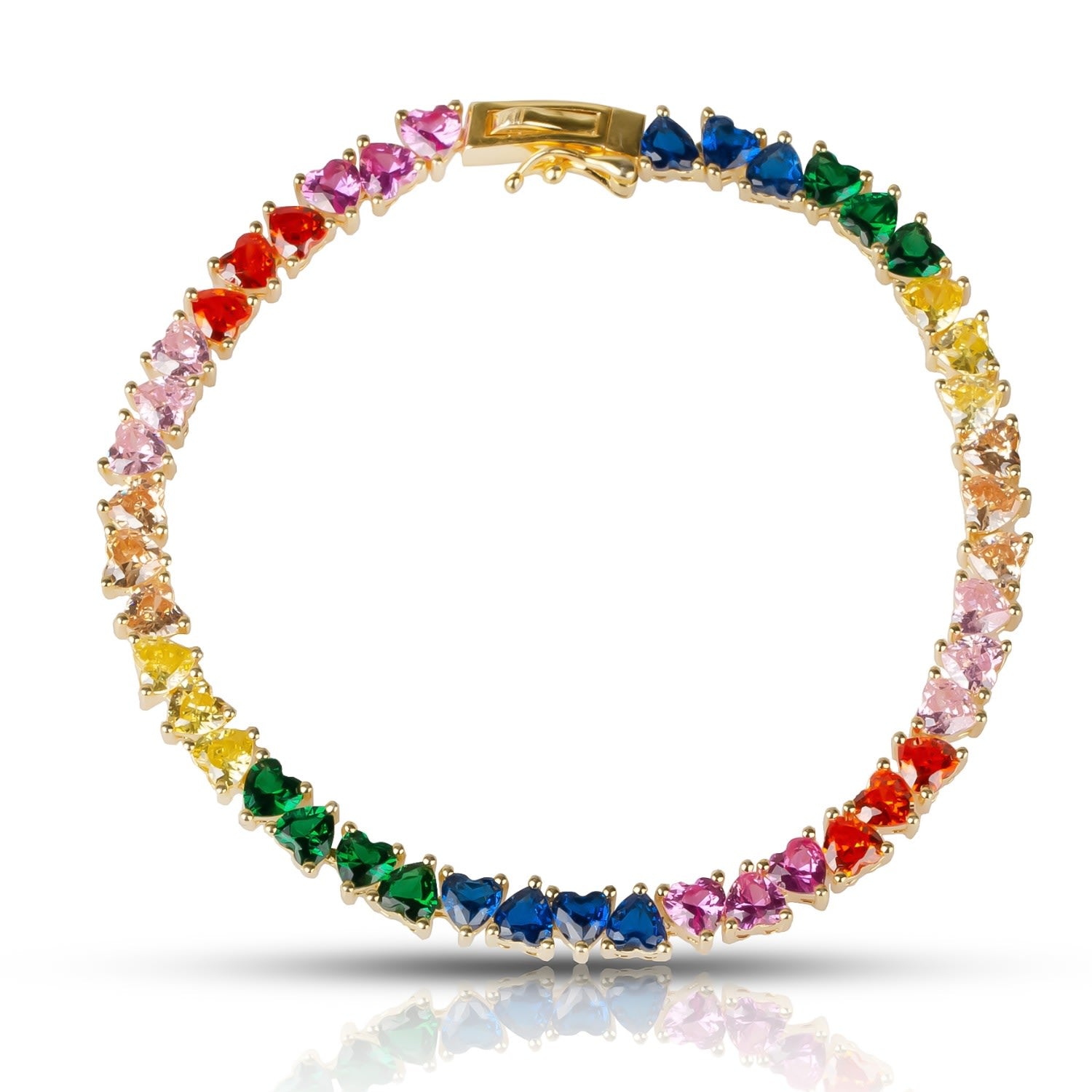 Rainbow Heart Bracelet