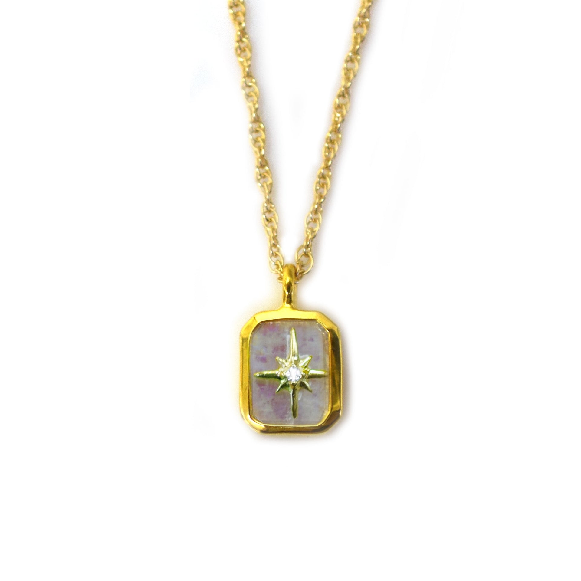 Rainbow Moonstone & Diamond Manifest Your Dreams Pendant