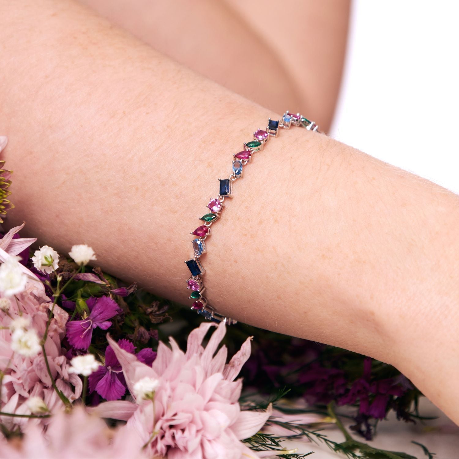 Rainbow Whisper Bracelet Silver