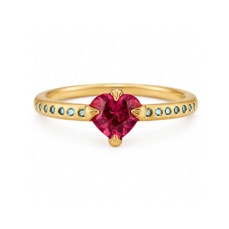 The Rangani Pink Sapphire Heart Ring