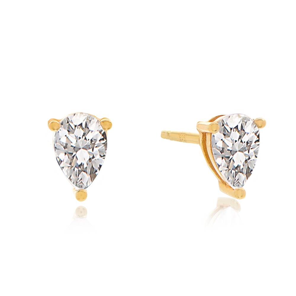 Raquel Triangle Stud Earrings in 18K Gold Vermeil