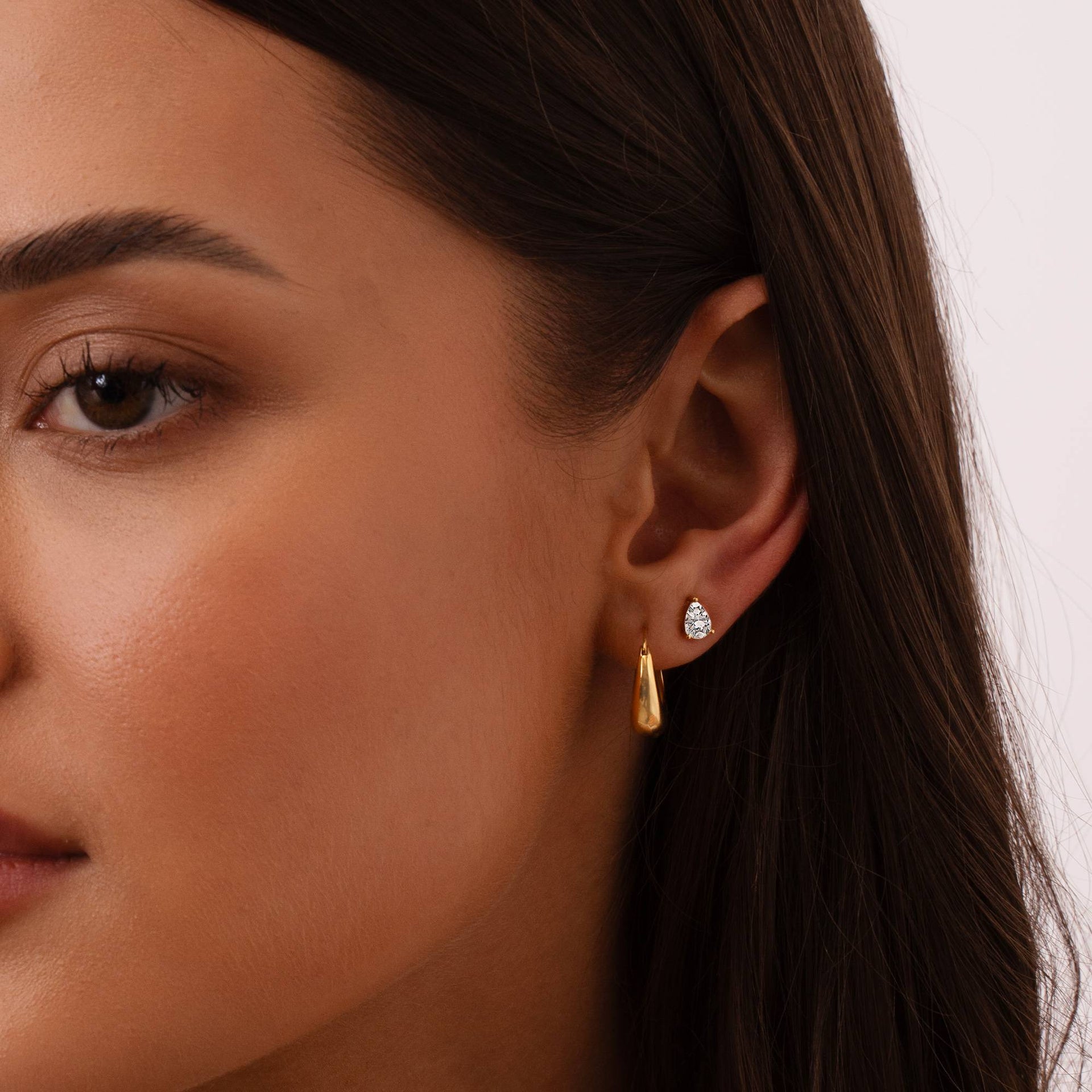 Raquel Triangle Stud Earrings in 18K Gold Vermeil