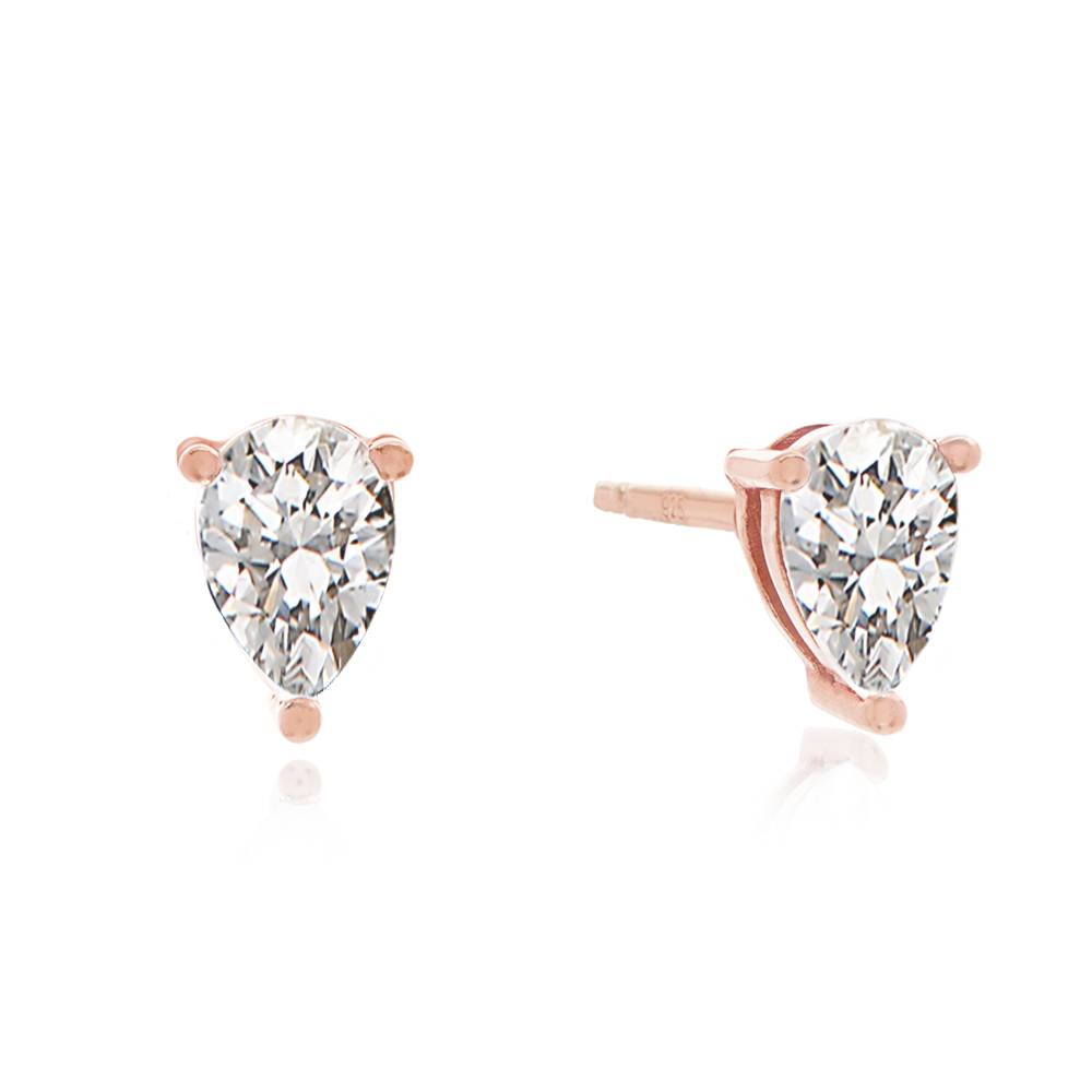 Raquel Triangle Stud Earrings in 18K Rose Gold Plating
