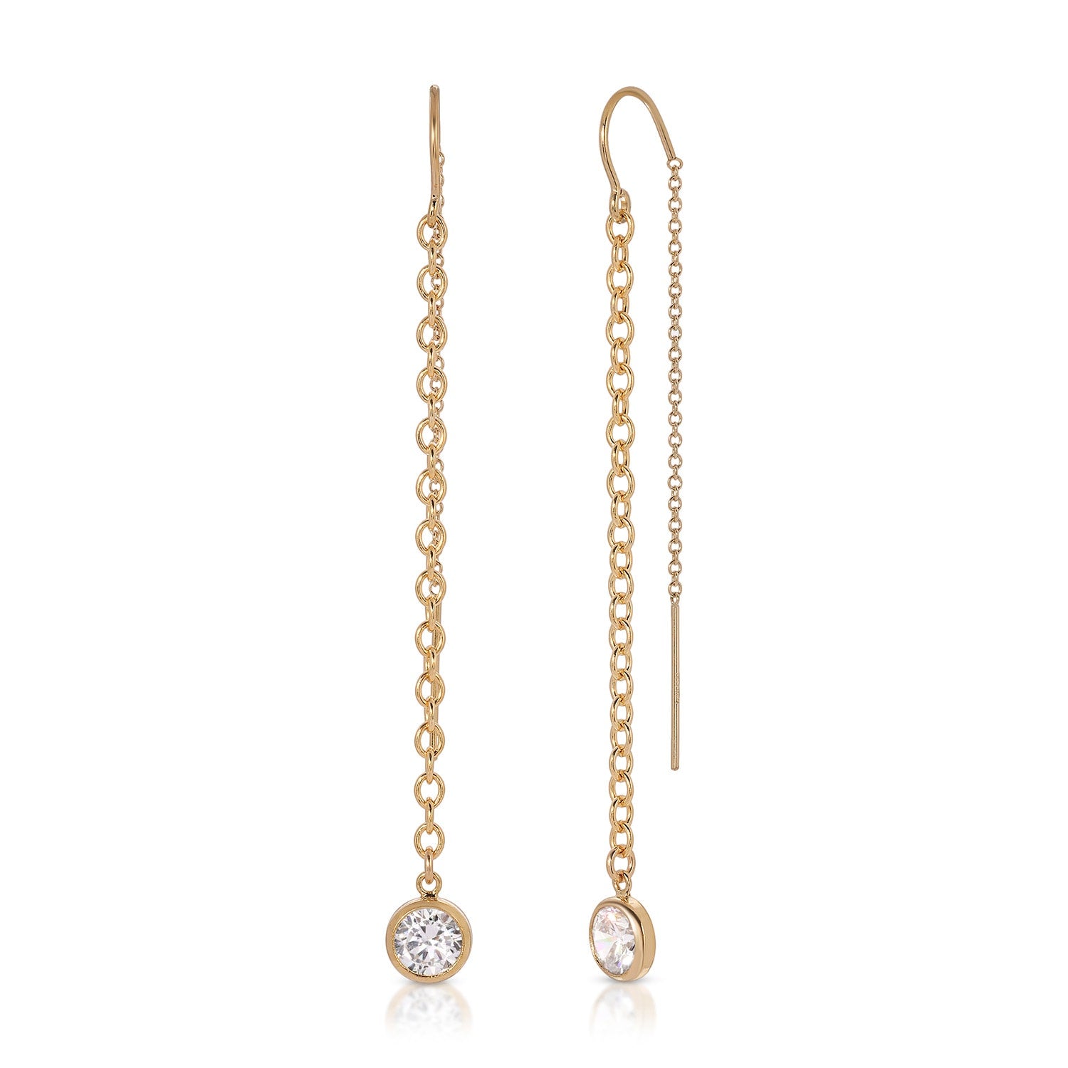 Ray Of Light Threader Earrings - Goldfilled