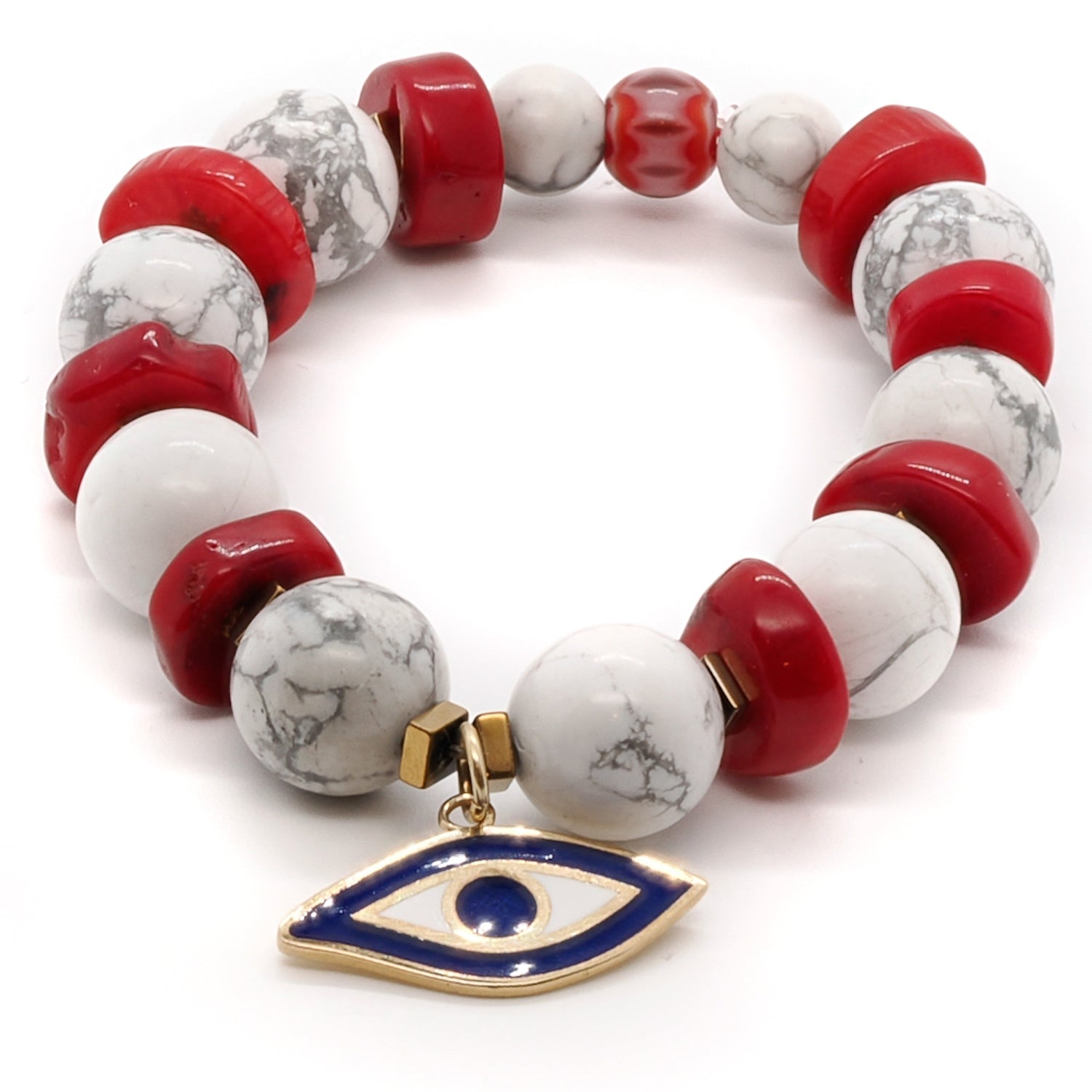 Spiritual Beads Evil Eye Bracelet - Red