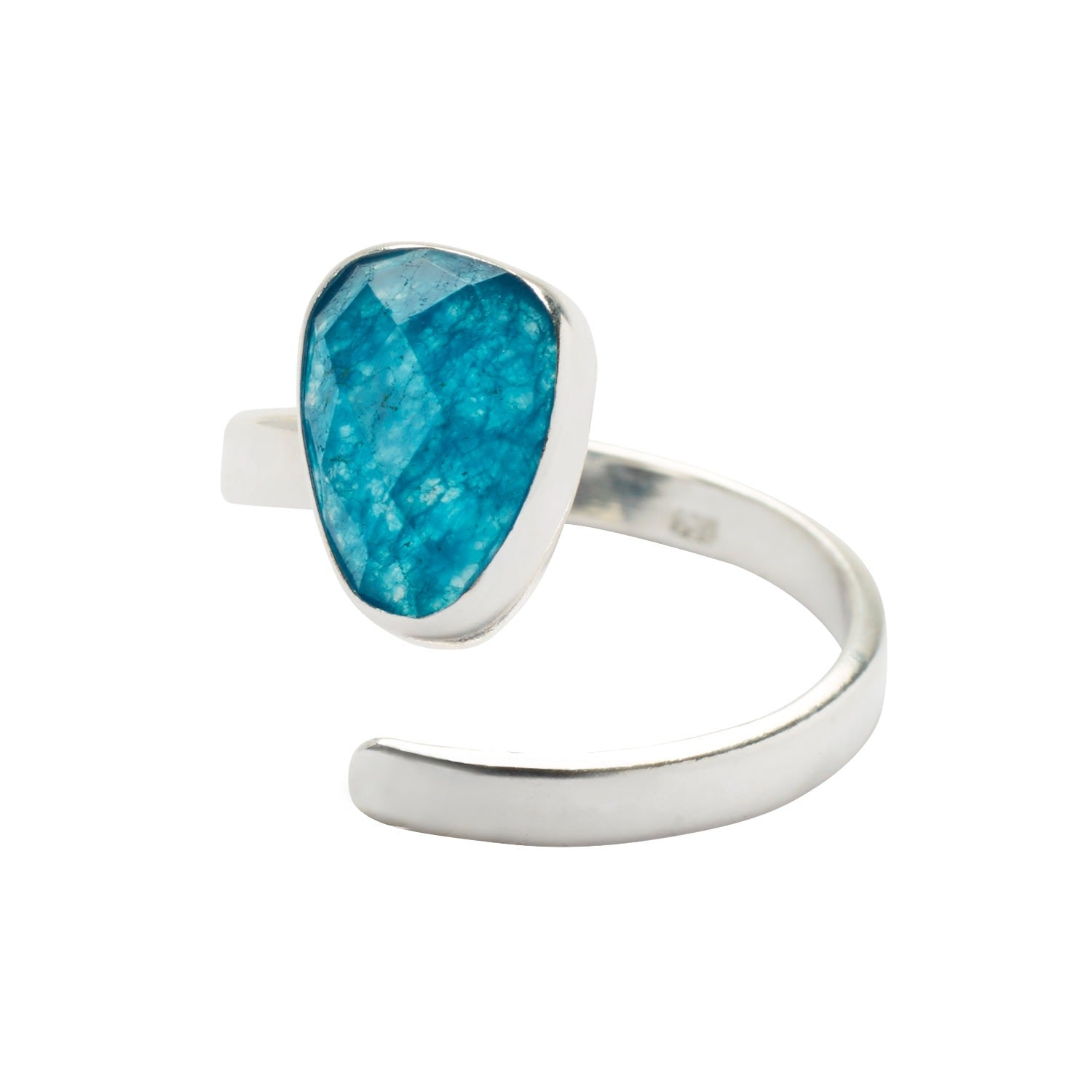 Gemstone Adjustable Sterling Silver Pinky Ring