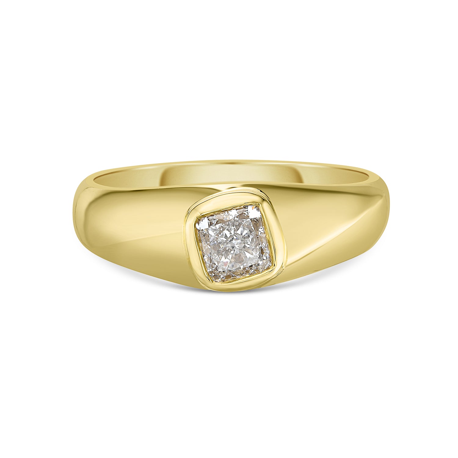 Real 14k Gold With Lab Grown Diamond Solitaire Wedding Ring