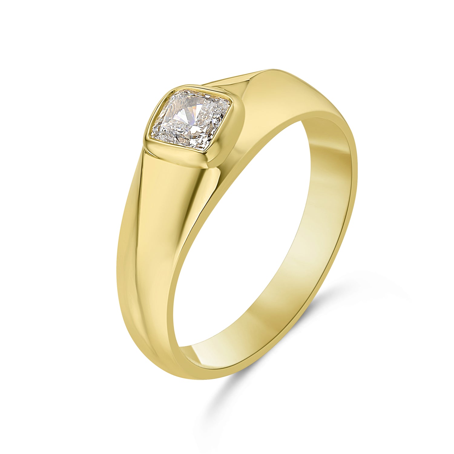 Real 14k Gold With Lab Grown Diamond Solitaire Wedding Ring