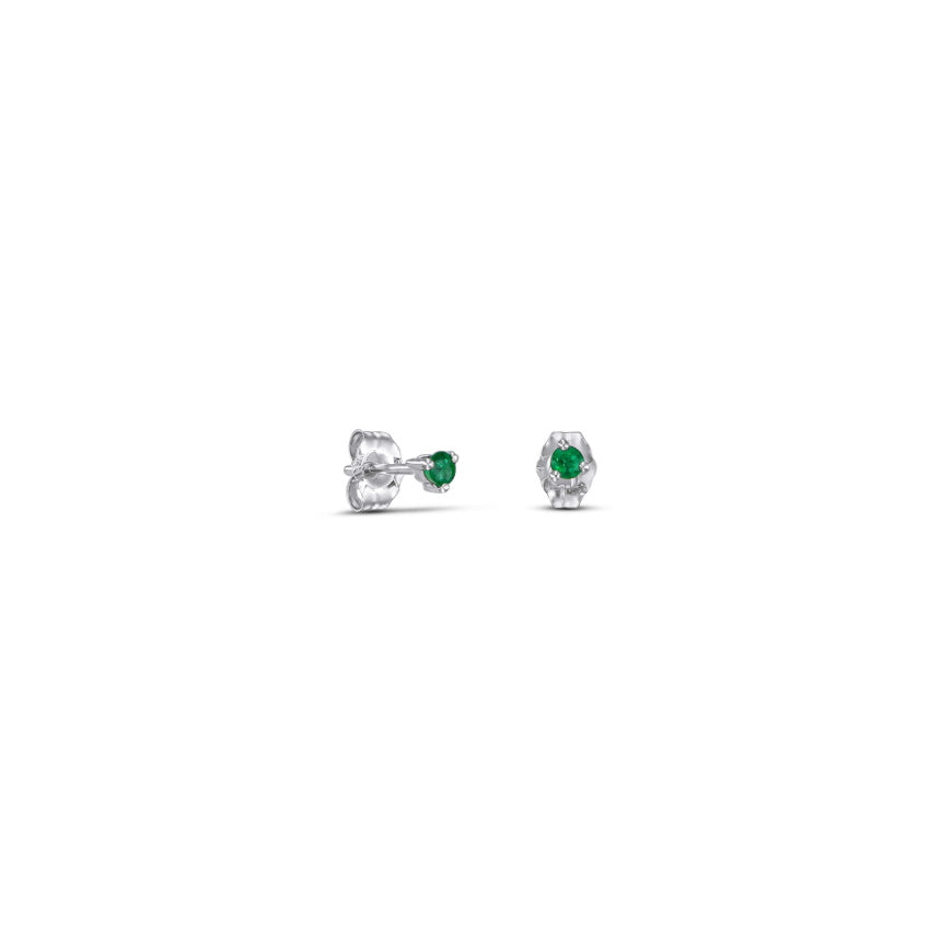 Small Emerald Studs