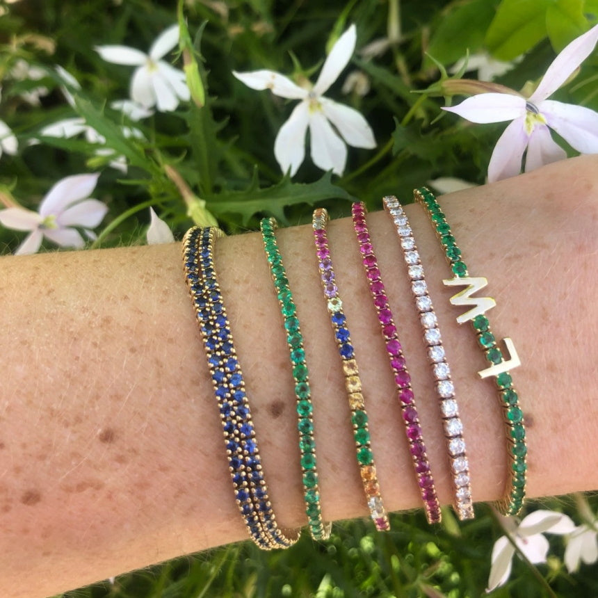 Real Ruby Tennis Bracelet