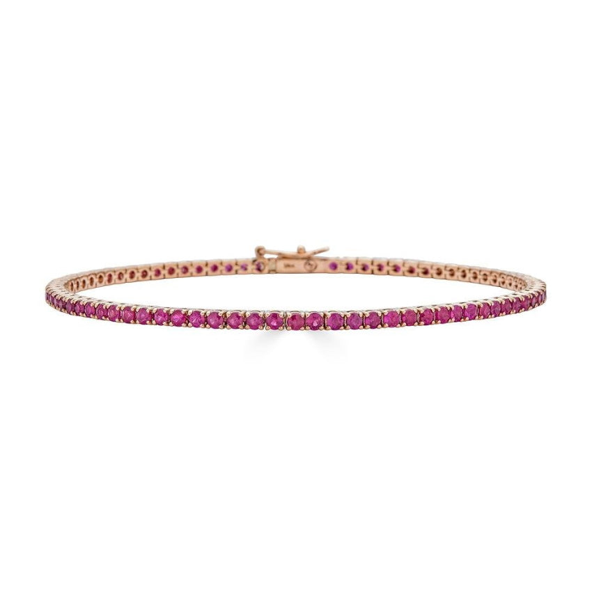 Real Ruby Tennis Bracelet