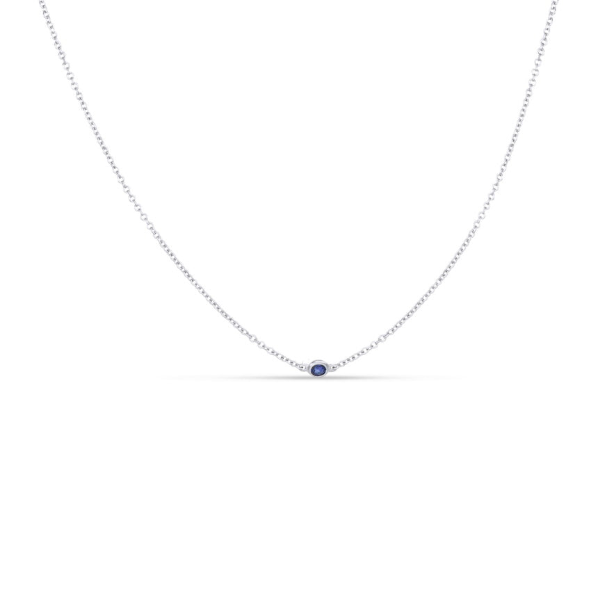 Sapphire Solitaire Necklace