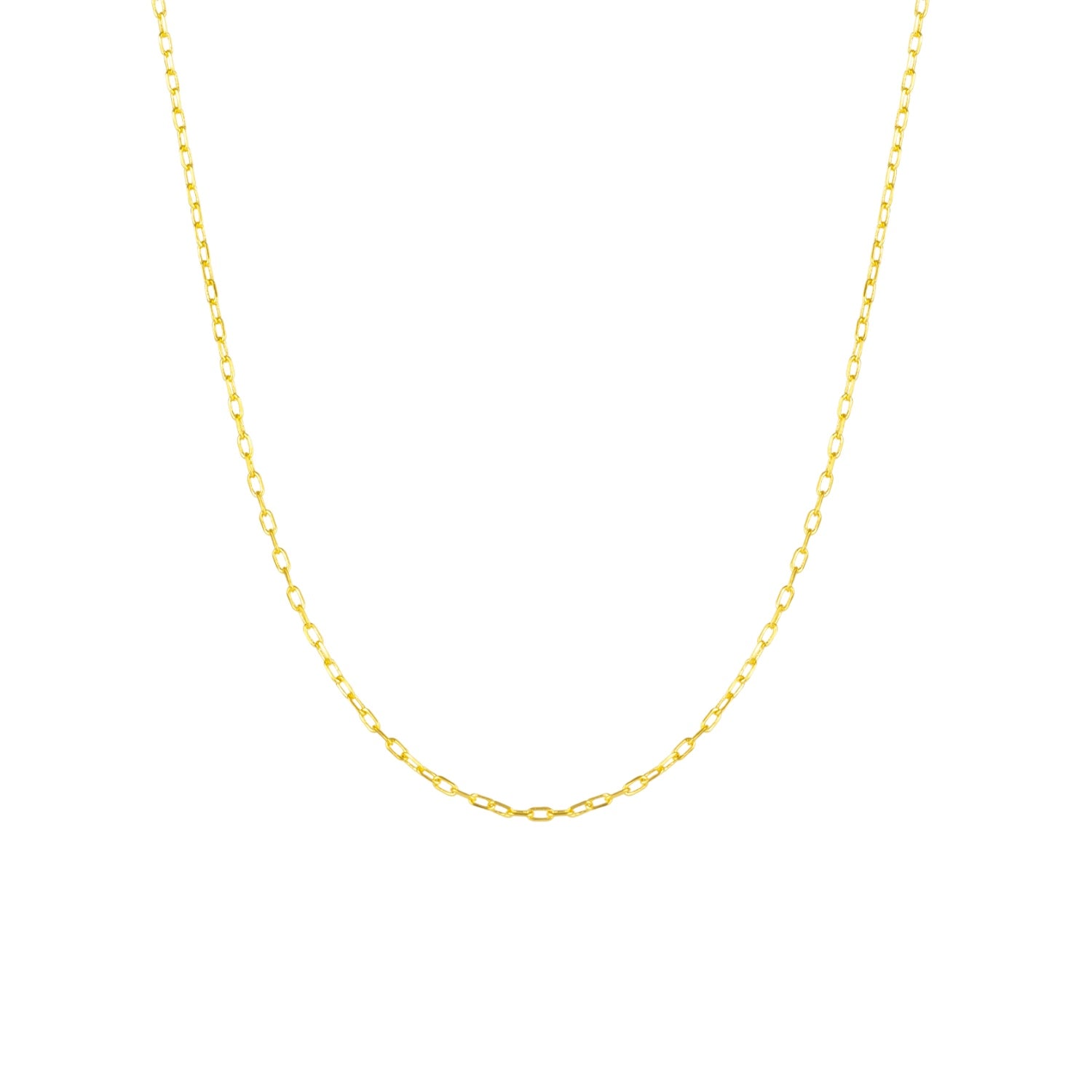 Rectangular Gold Link Chain Necklace