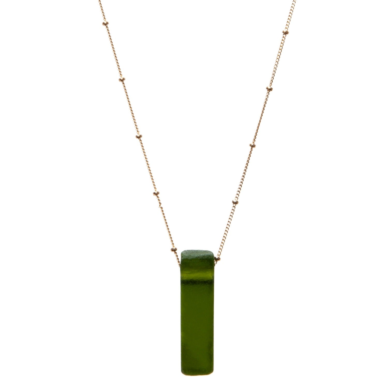 Recycled Wine Bottle Glass Stiletto Pine Gold