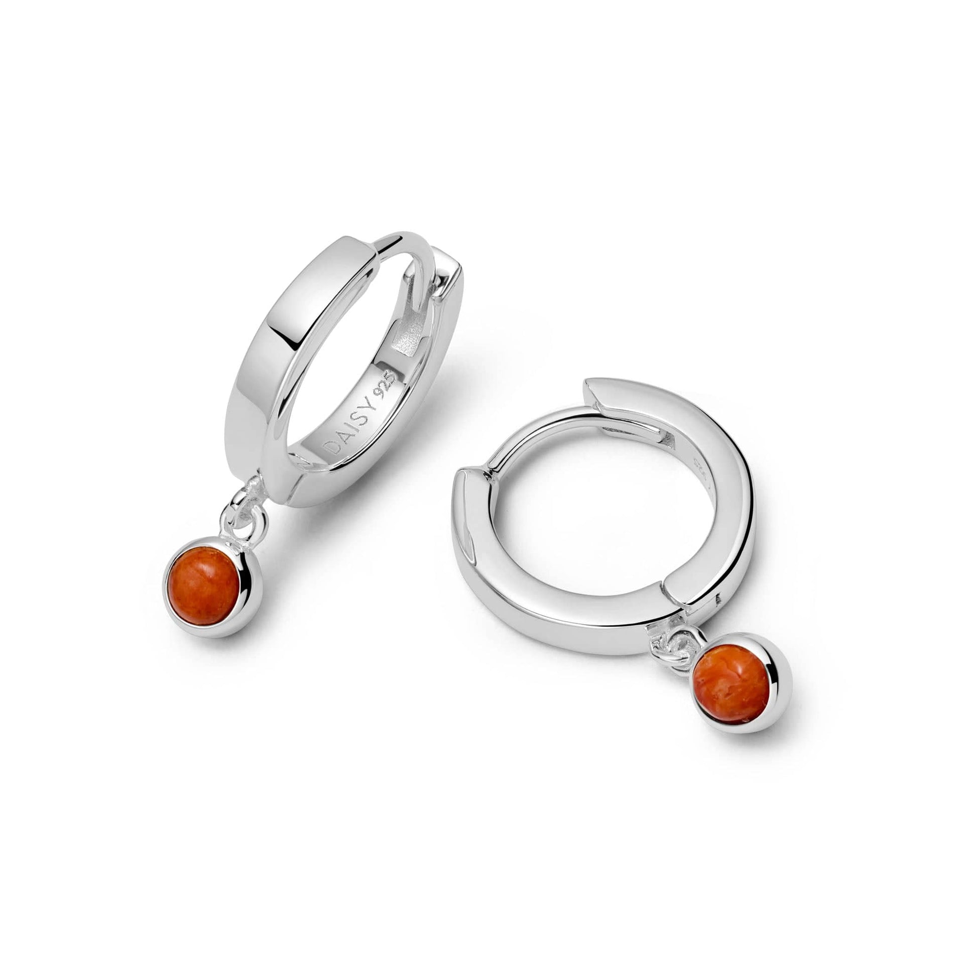 red-coral-healing-huggie-hoop-earrings-sterling-silver-18ct-gold-plated-daisy-london