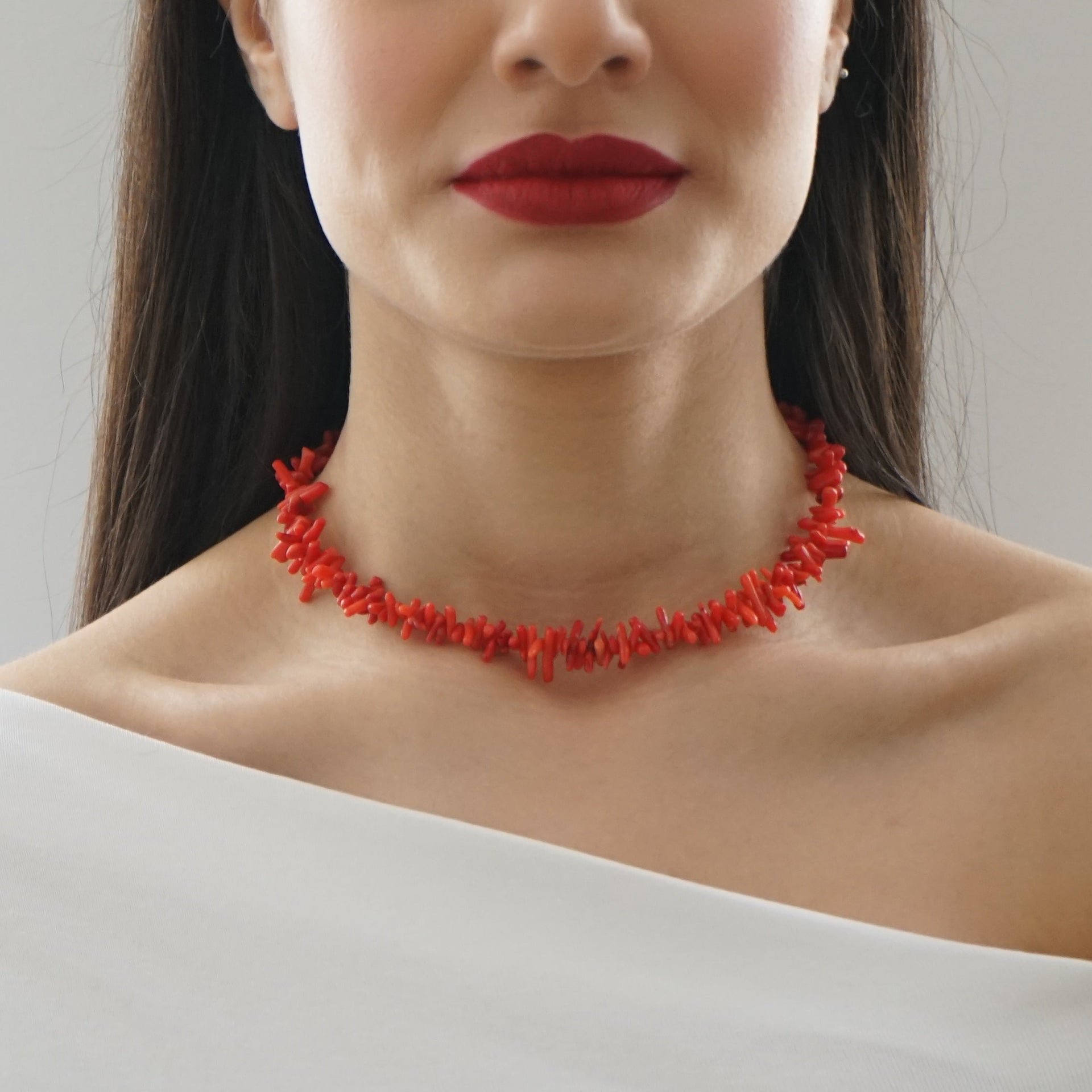 Red Coral Necklace Mia