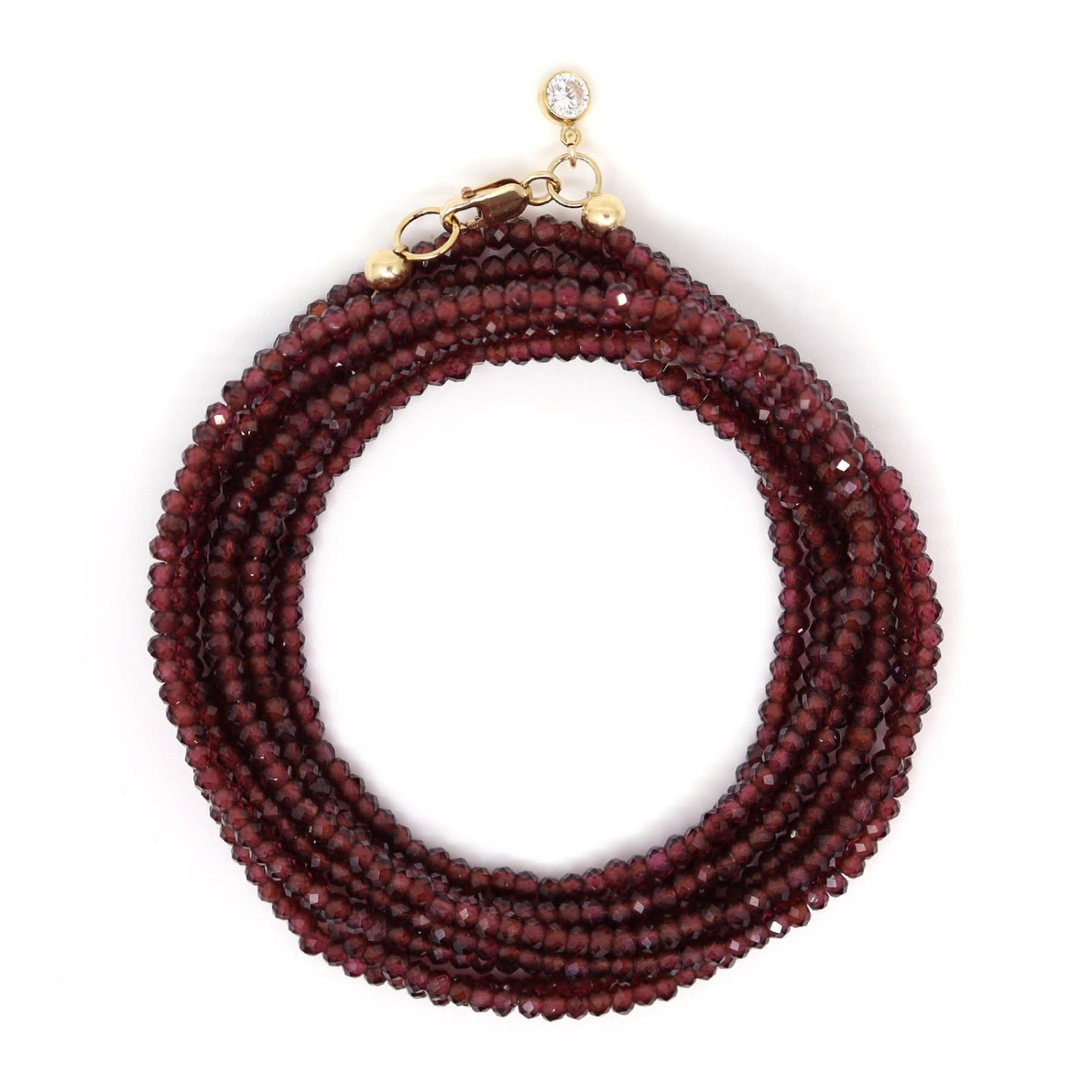 Red Garnet Wrap Bracelet