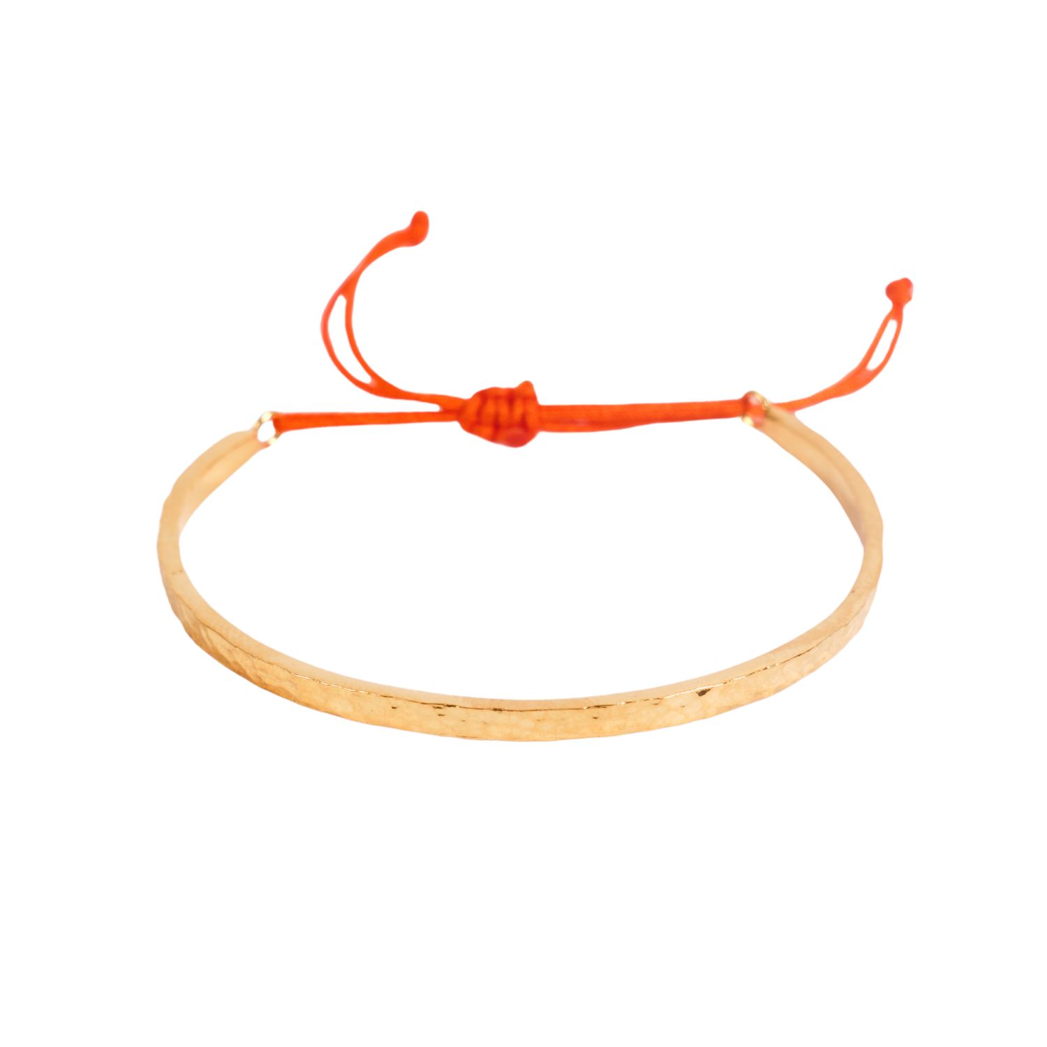 Reddish Elegance - Hammered Bracelet 24K Gold Plated