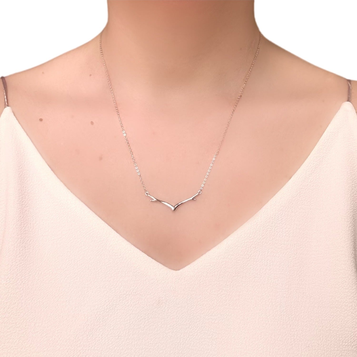 Reindeer Antler Festive Season Silver Necklace