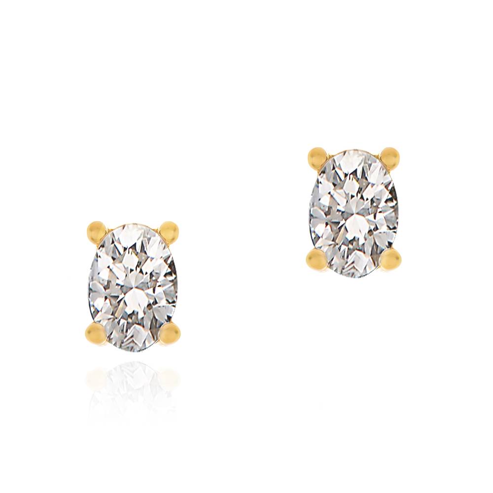 Remi Oval Stud Earrings in 18K Gold Vermeil