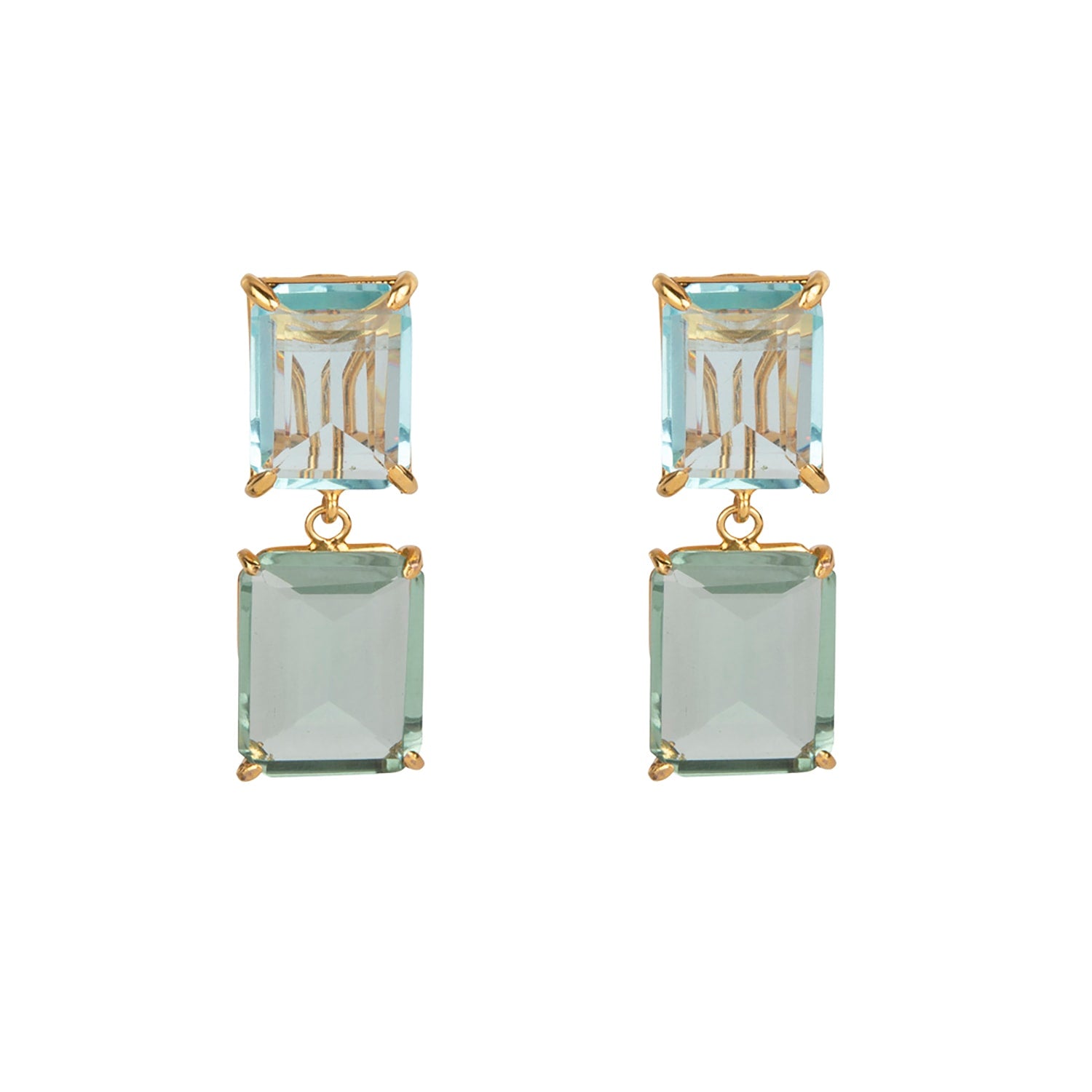 Renata Earrings Green Amethyst