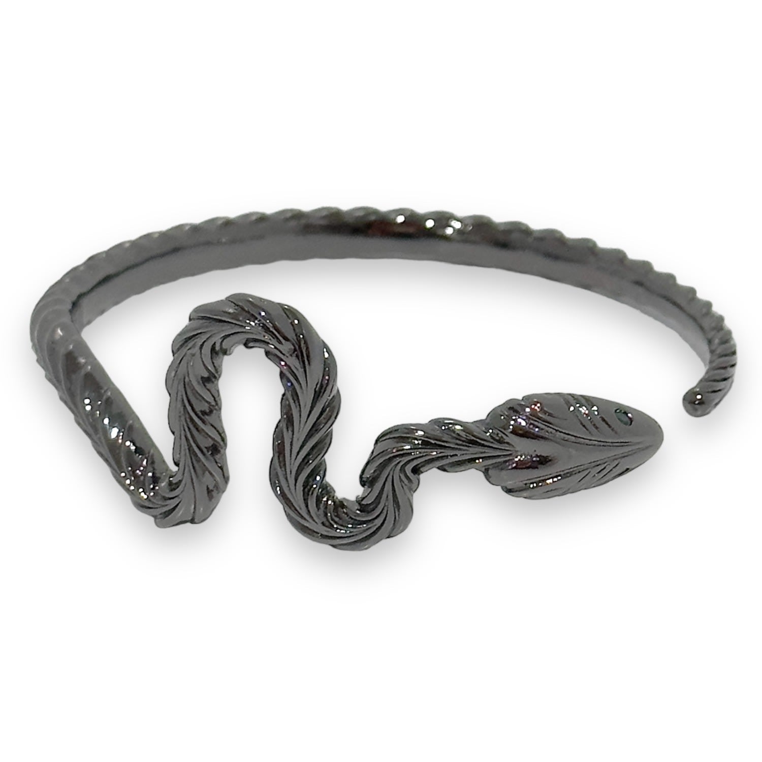 Serpent Cuff Bracelet Black Rhodium