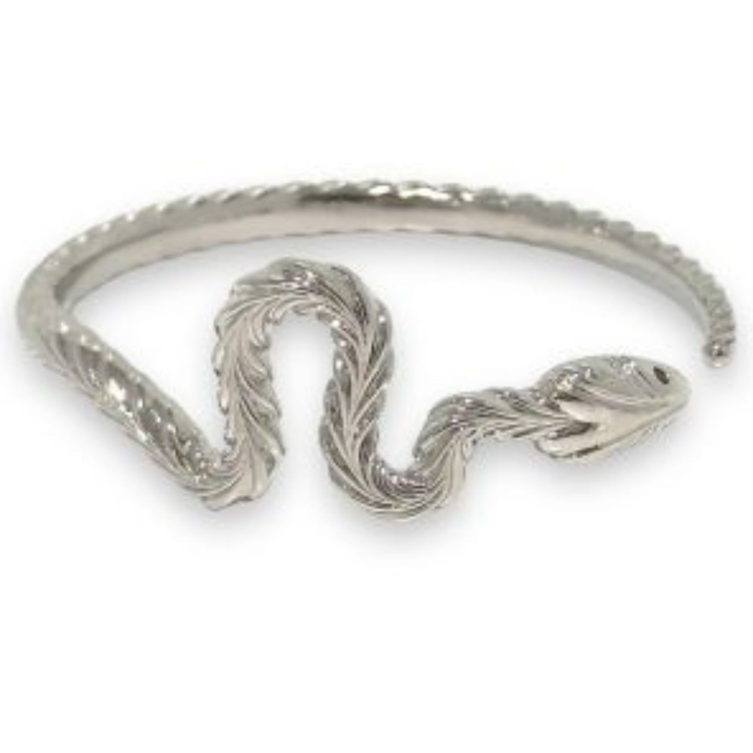 Serpent Cuff Bracelet Silver
