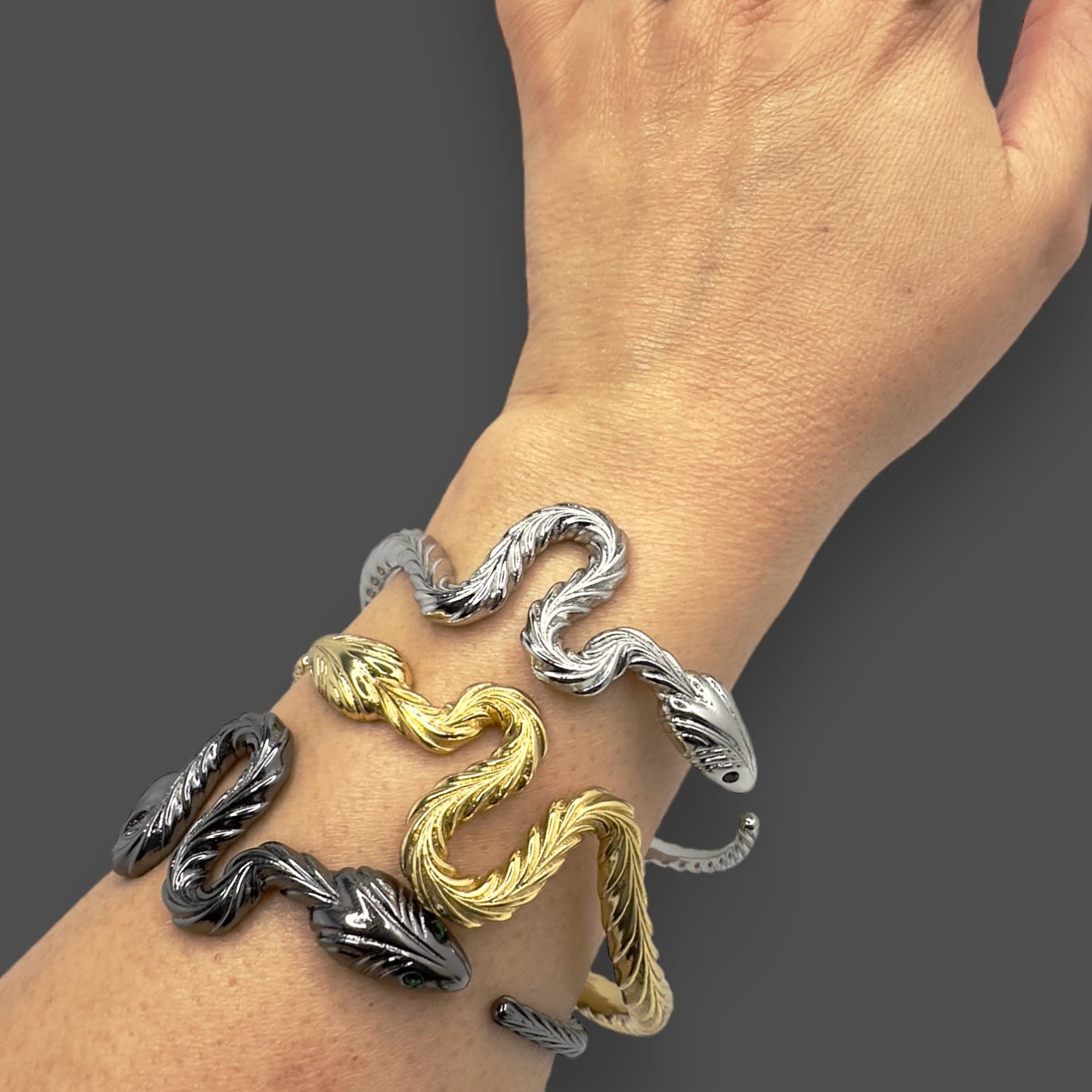 Serpent Cuff Bracelet Gold