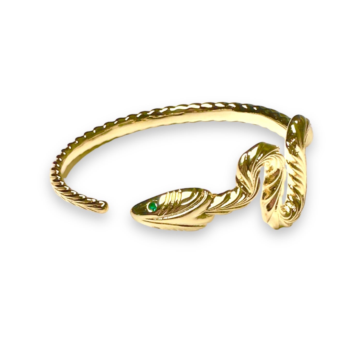 Serpent Cuff Bracelet Gold