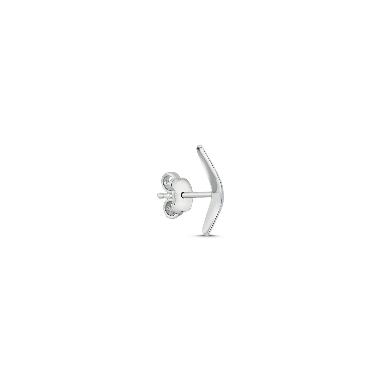 Return Stud Earring Mono Silver