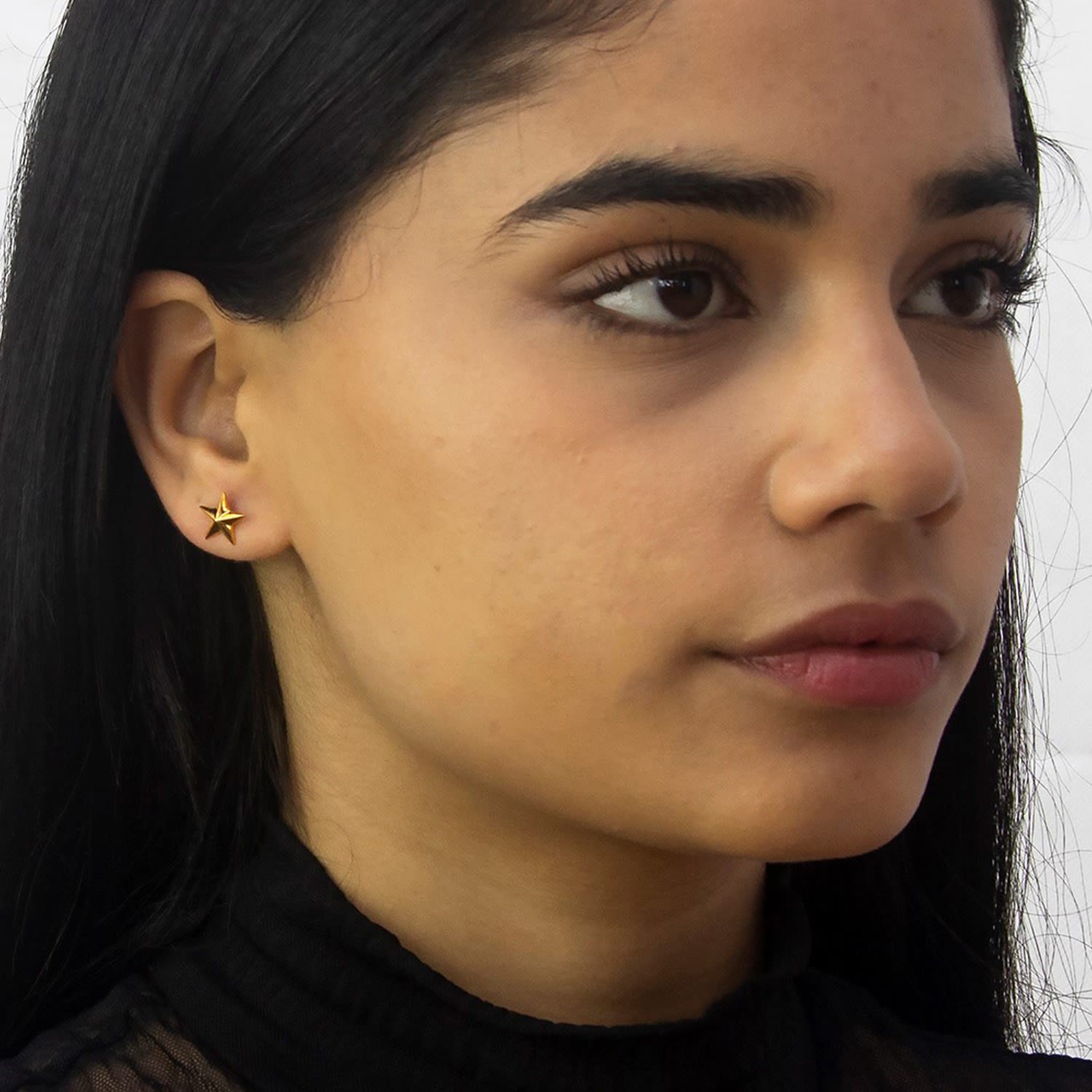 18Kt Gold Plated Star Stud Earring