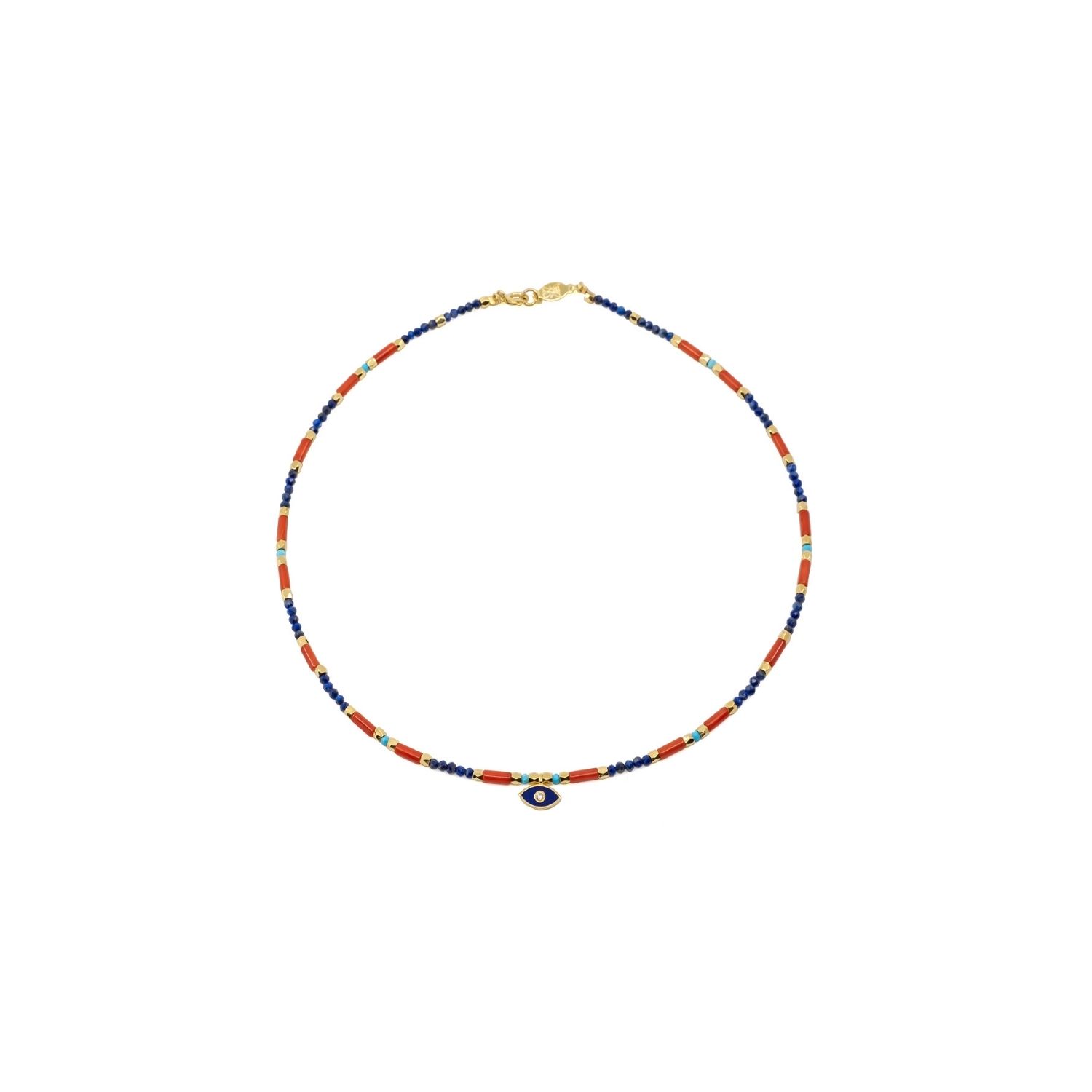 Rhodes - Lapis Coral Necklace