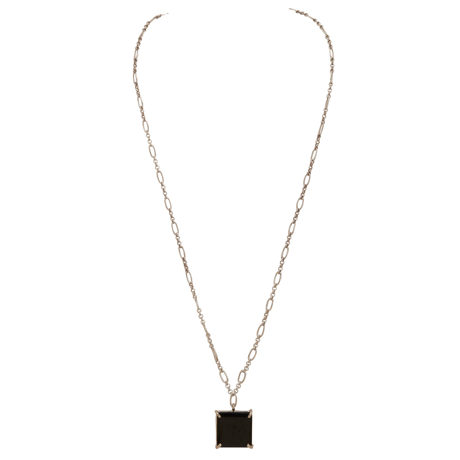 Silver Blanco Pendant With Black Onyx