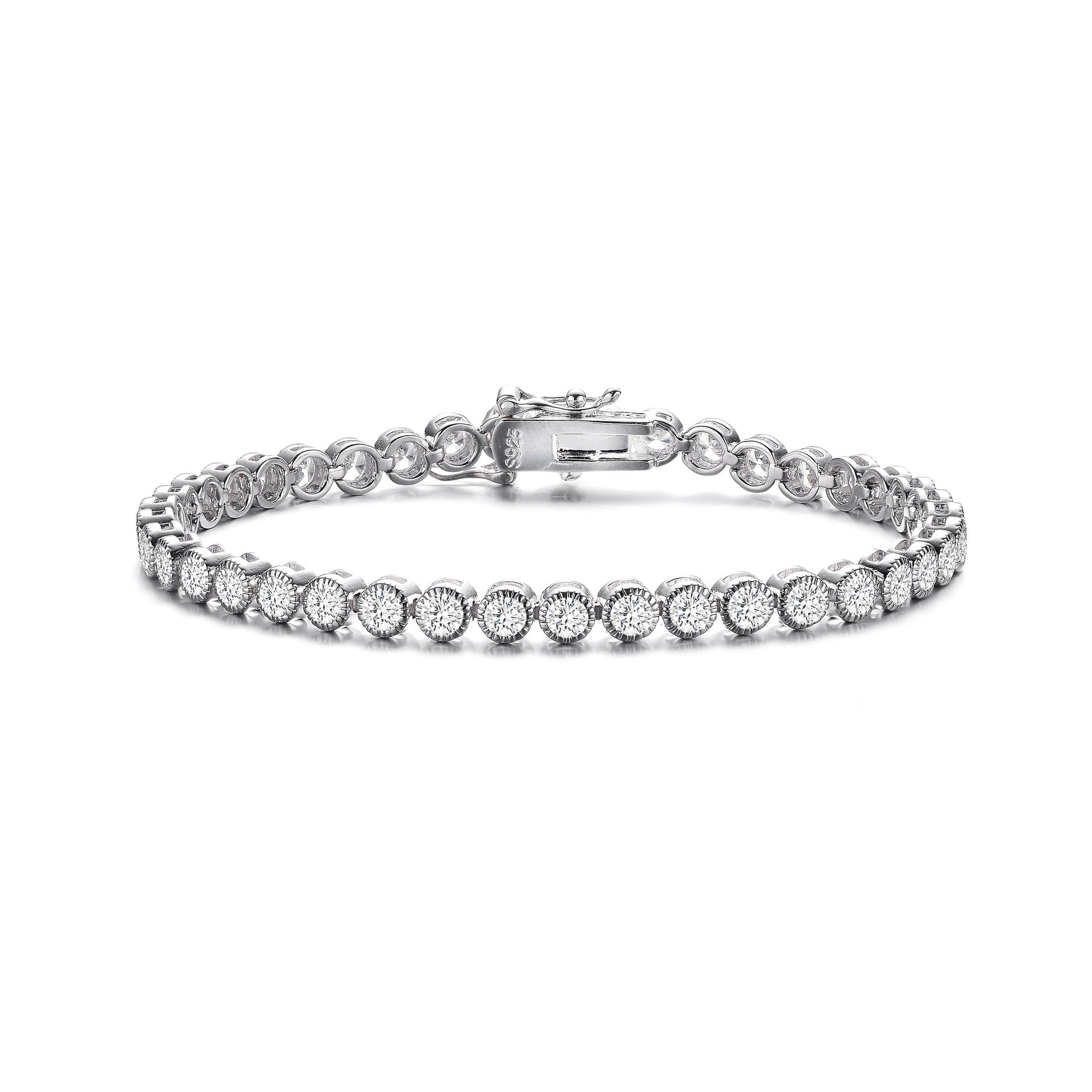 Rachel Glauber Rhodium Plated Cubic Zirconia Bracelet