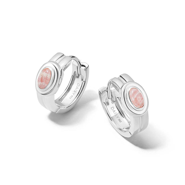rhodochrosite-huggie-hoop-earrings-sterling-silver-daisy-london