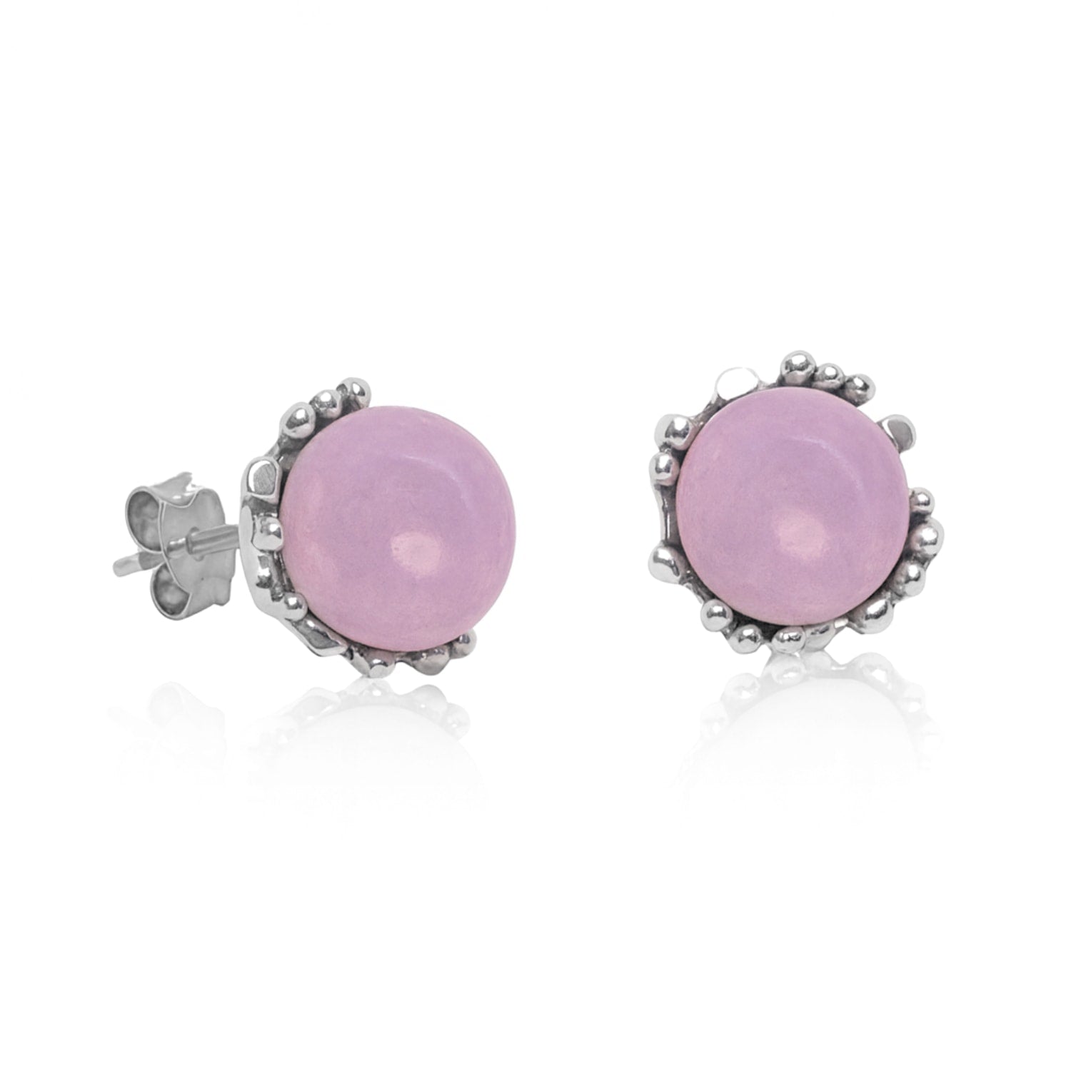 Ribes Earrings Silver With Natural Kunzinite