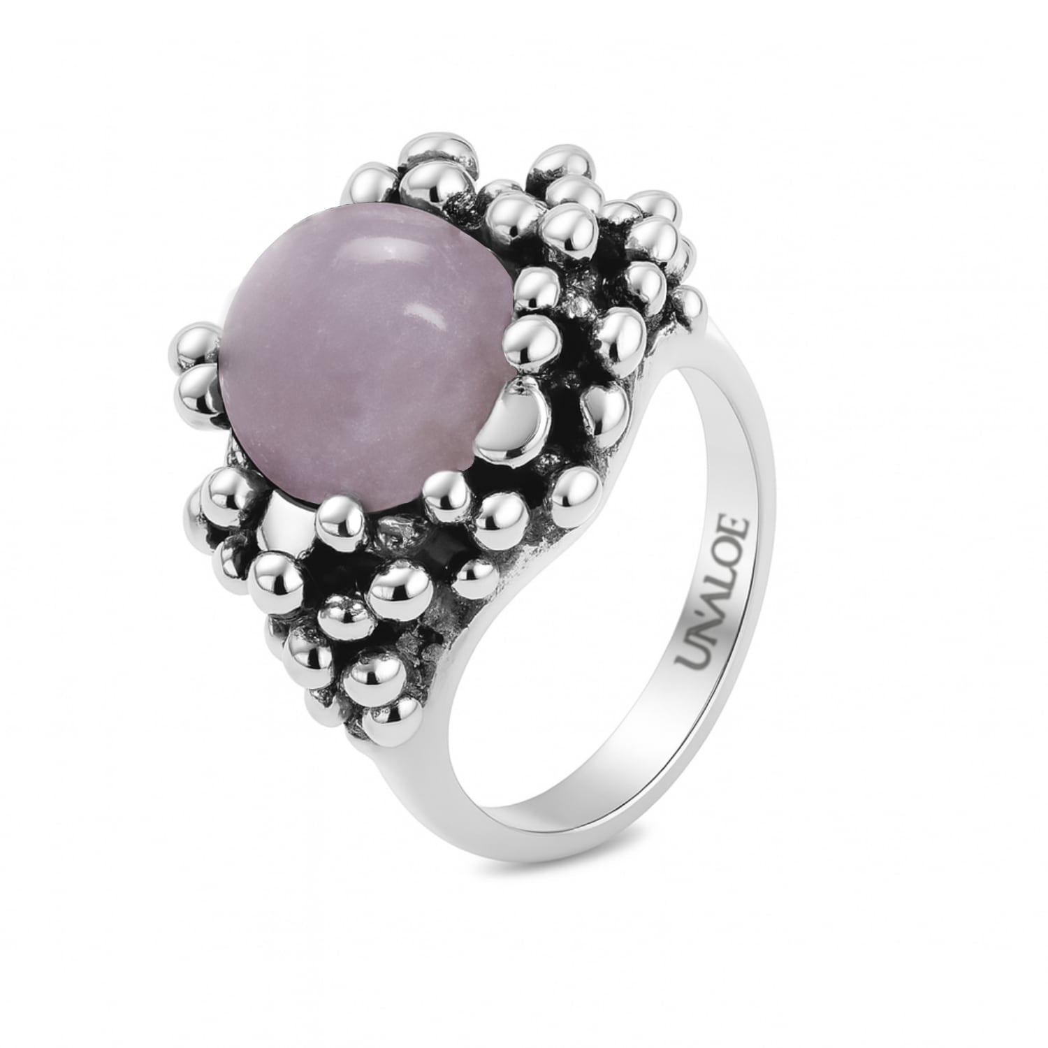 Ribes Silver Ring With Natural Kunzite