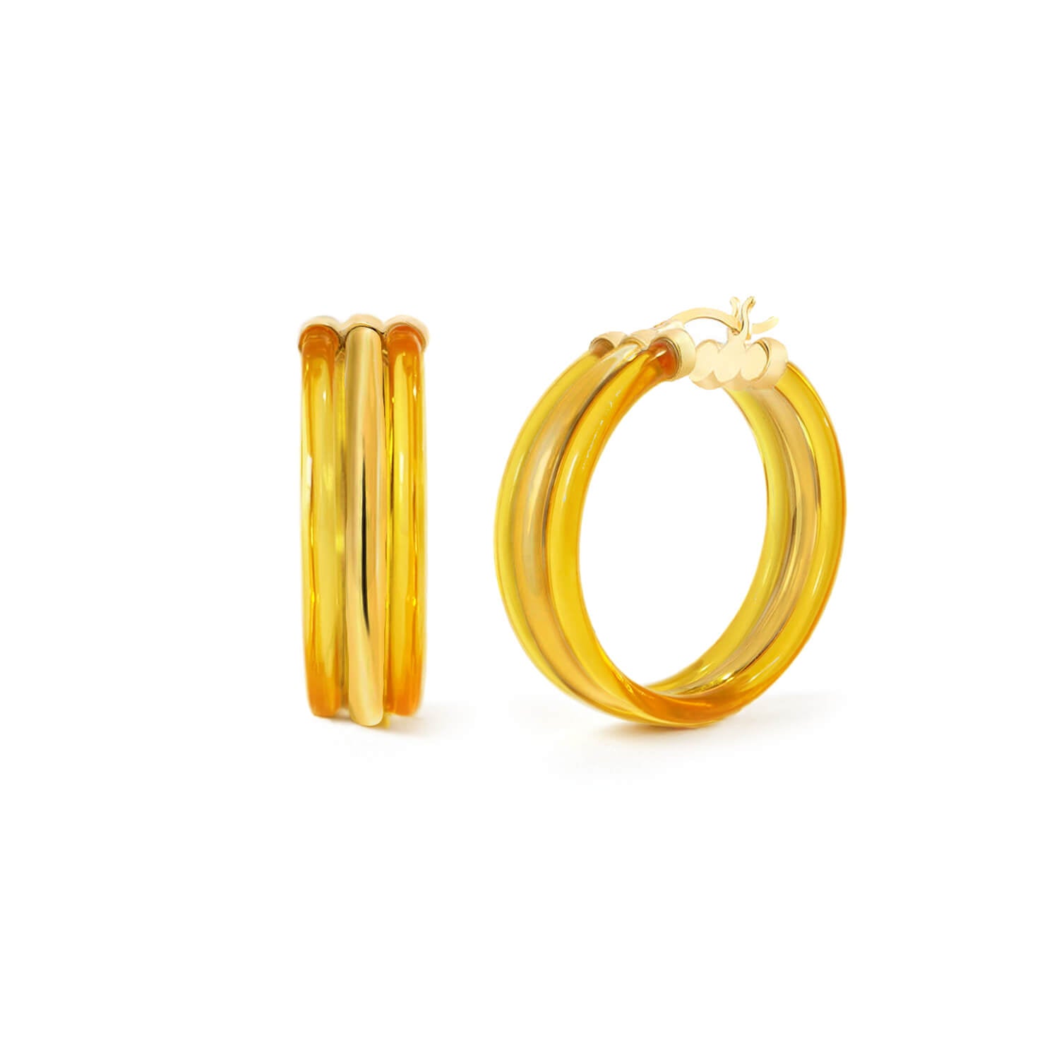 Ridge Hoops In Honey