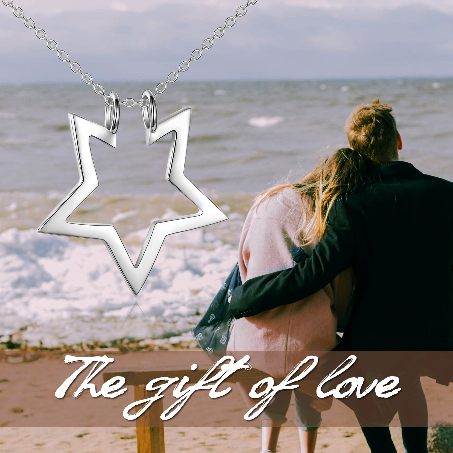 Sterling Silver Star Ring Holder Pendant Necklace